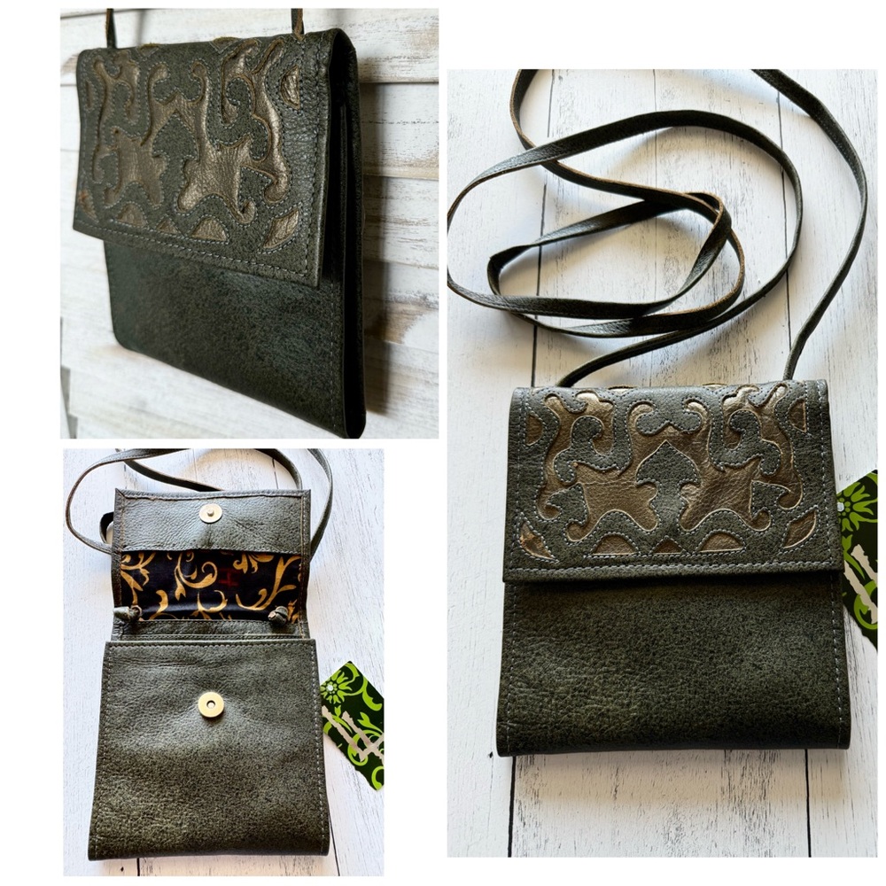 Leaders In Leather Wallet On String Leather Crossbody Wallet Slim Bag